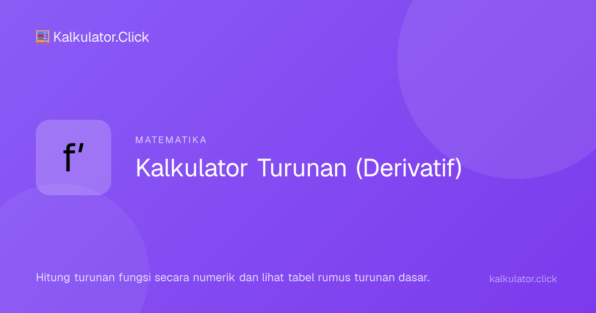 Derivative Calculator | Kalkulator.Click